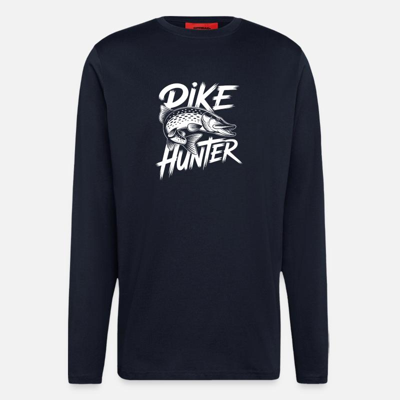 Pike Angler - Longsleeve - made by SPREAD  - DARK NAVY