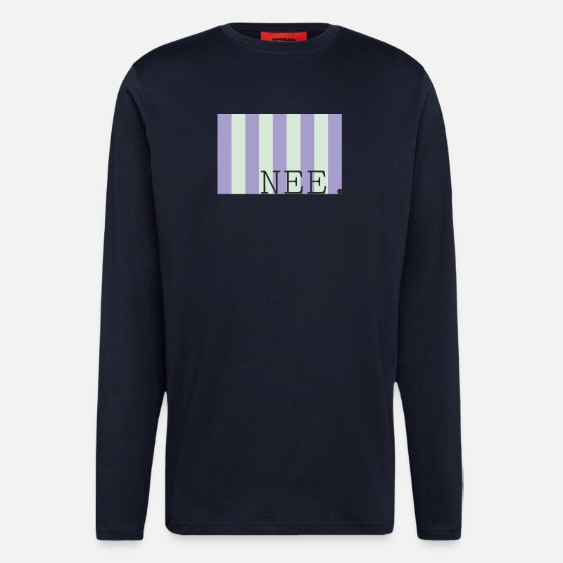 Nee Pastel Stripe Font - Longsleeve - made by SPREAD  - DARK NAVY