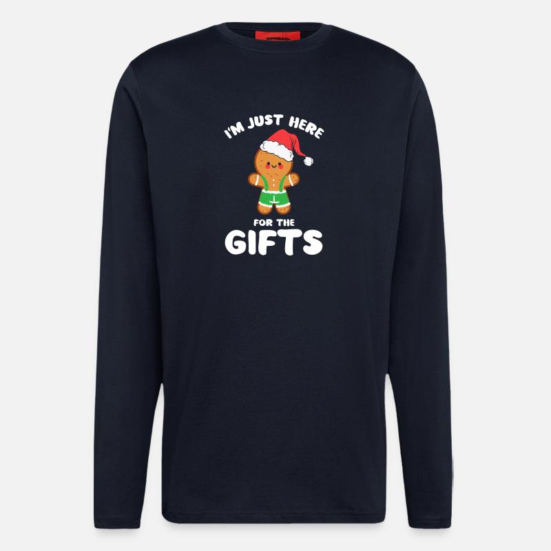 Gingerbread Santa Gift Tee - Longsleeve - made by SPREAD - DARK NAVY