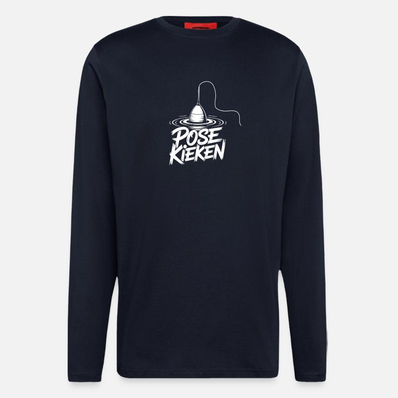Angler Pose Design - Langarmshirt - made by SPREAD - DARK NAVY