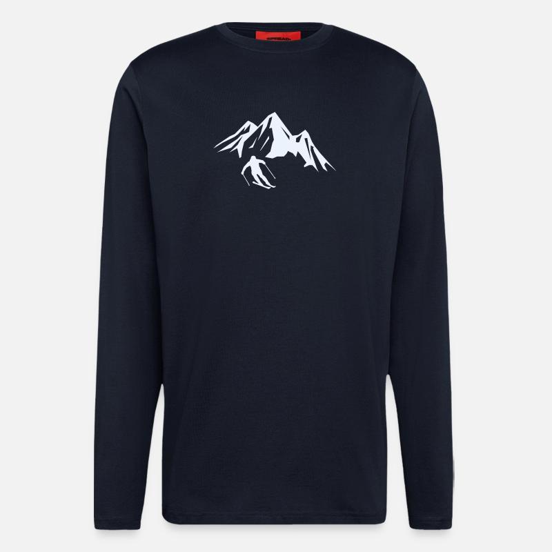 Summit Adventure Skier Silhouette - Longsleeve - made by SPREAD  - DARK NAVY