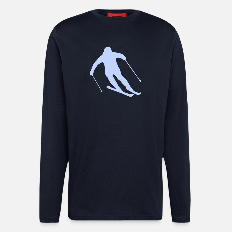 Winter Shot Skier Silhouette - Longsleeve - made by SPREAD  - DARK NAVY