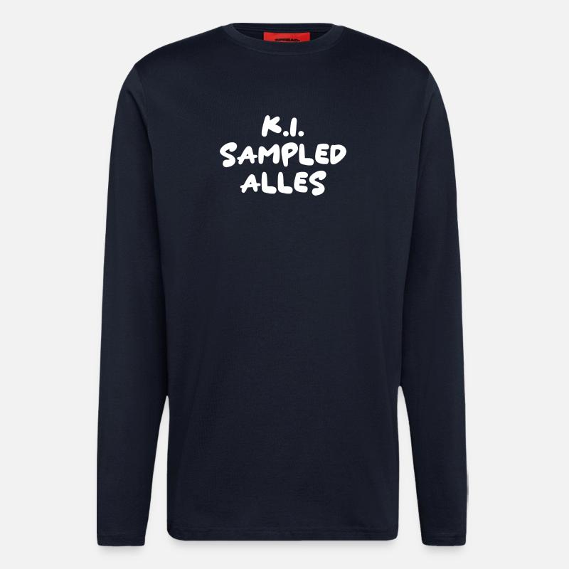 A.I. Sampled Everything - Longsleeve - made by SPREAD  - DARK NAVY