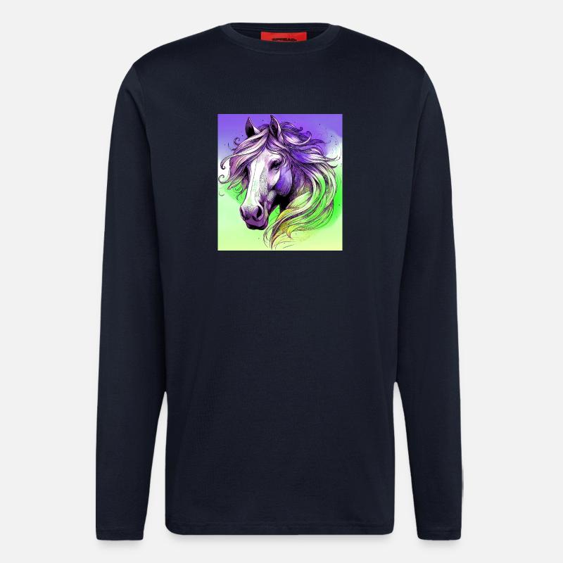 Pferd - Langarmshirt - made by SPREAD  - DARK NAVY