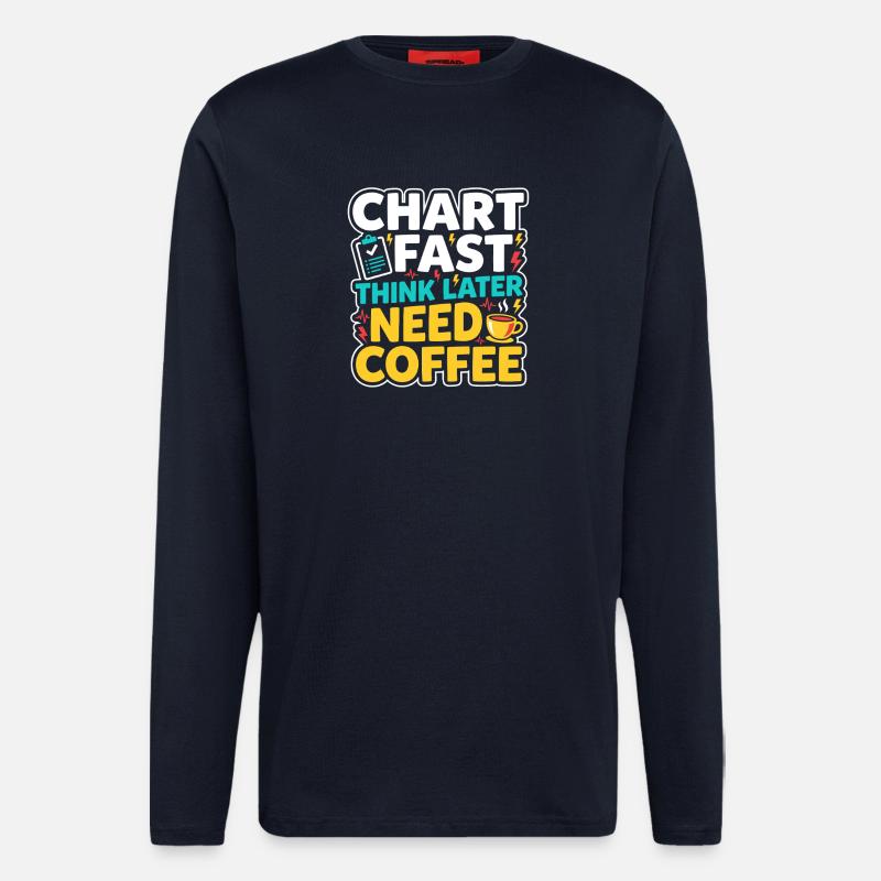 Night Shift Nurse, Tired - Longsleeve - made by SPREAD  - DARK NAVY