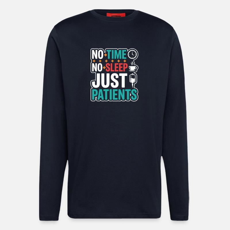 Nachtschicht-krankenschwester, Müde - Langarmshirt - made by SPREAD - DARK NAVY