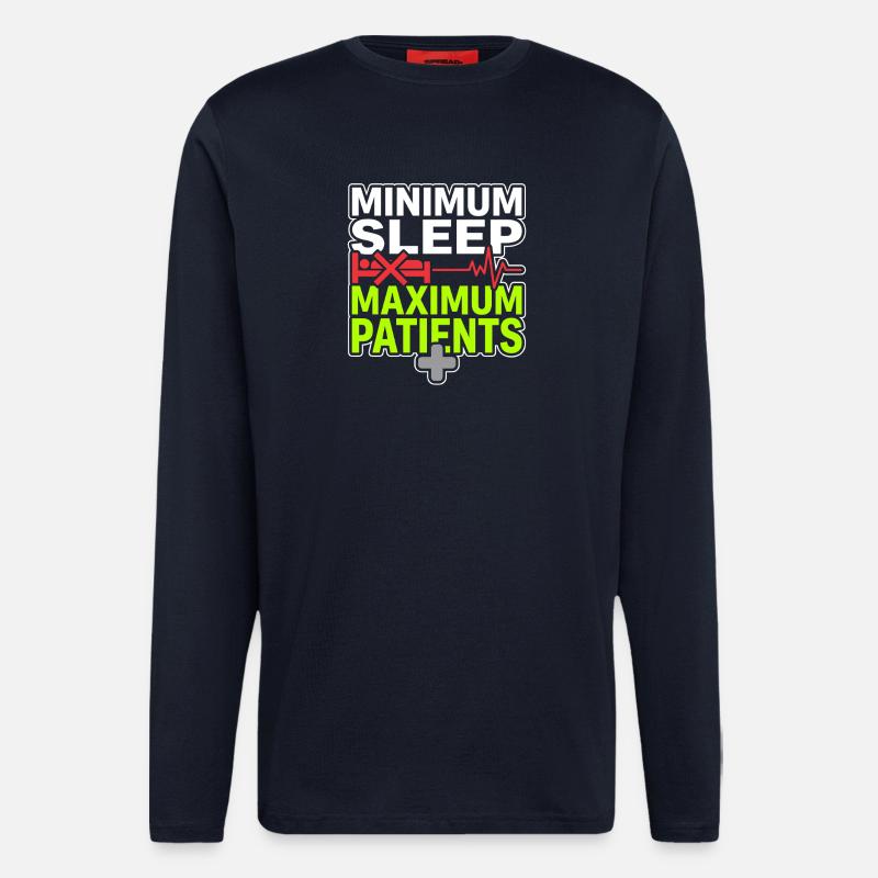 Nachtschicht-krankenschwester, Müde - Langarmshirt - made by SPREAD  - DARK NAVY