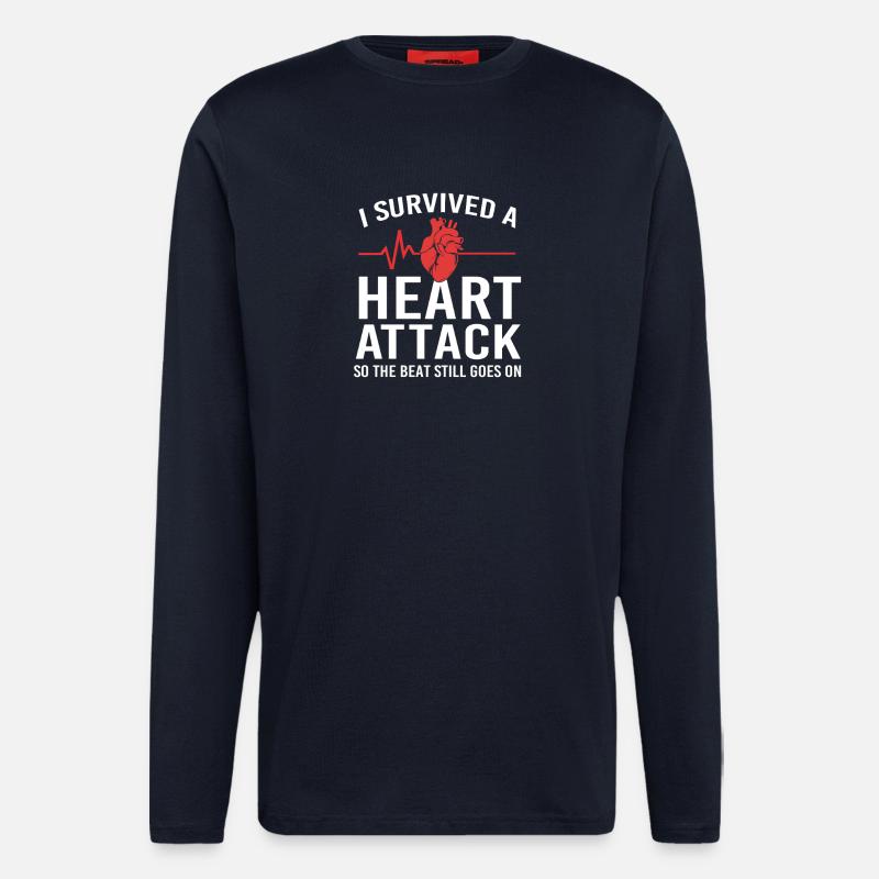 heart attack - Longsleeve - made by SPREAD - DARK NAVY