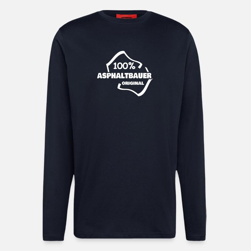 Arbeit Asphaltbauer - Langarmshirt - made by SPREAD  - DARK NAVY