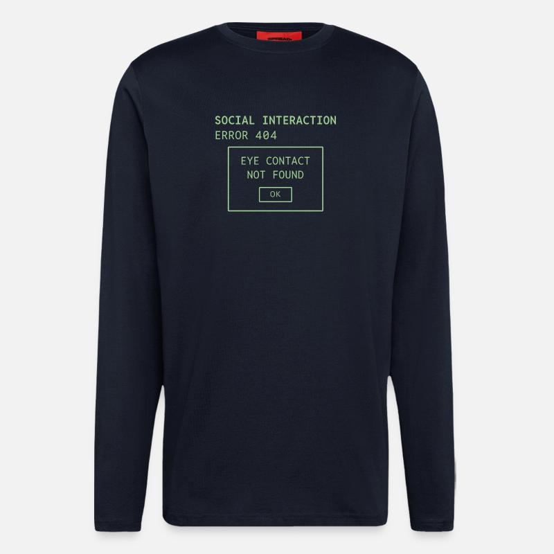 Fehler 404 bei sozialen Interaktionen - Langarmshirt - made by SPREAD  - DARK NAVY