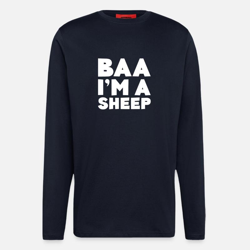 Bold BAA I'm A Sheep - Longsleeve - made by SPREAD  - DARK NAVY