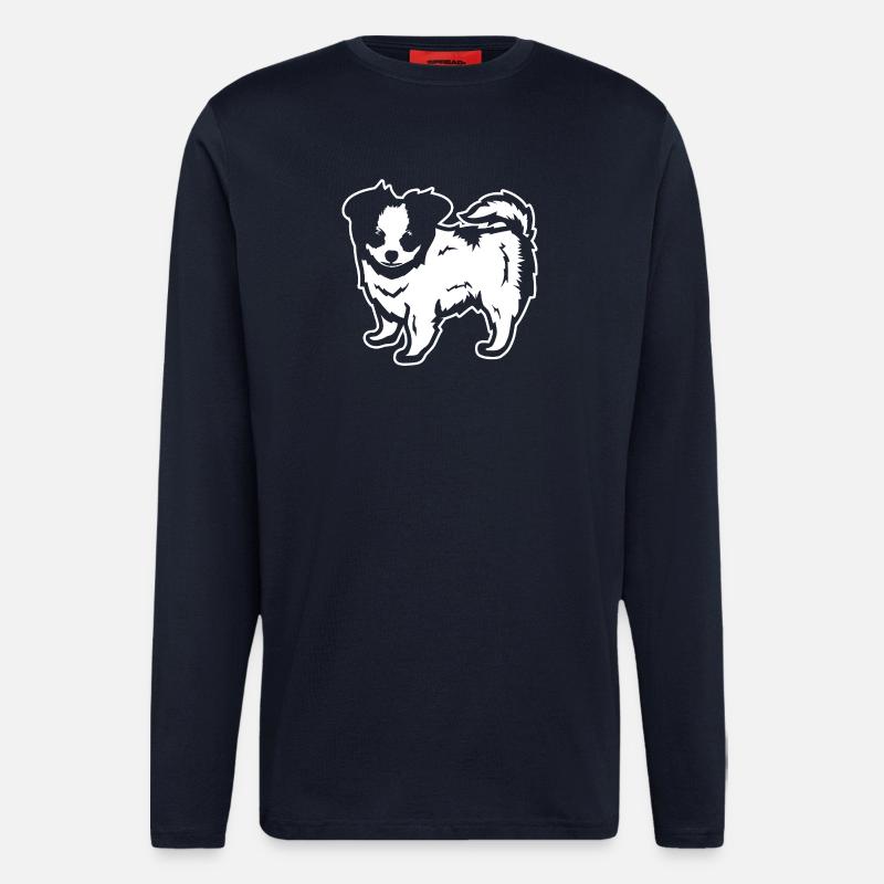 Hund Skizze - Langarmshirt - made by SPREAD - DARK NAVY
