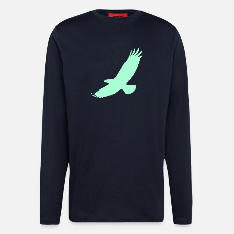 Falcon in flight - Longsleeve - made by SPREAD  - DARK NAVY