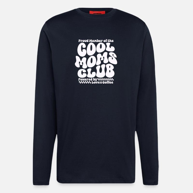 Mama Geschenk Muttertag - Cool Moms Club - Langarmshirt - made by SPREAD  - DARK NAVY