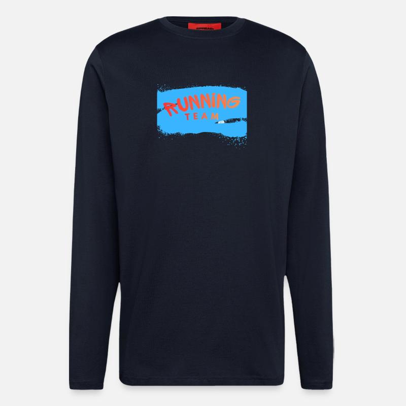 Équipe de course - Manches longues bio décontracté fabriqué en UE - DARK NAVY