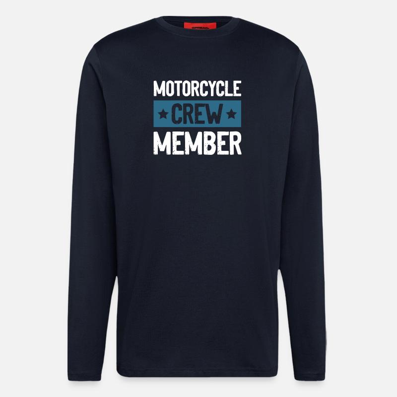 Équipe moto - Manches longues bio décontracté fabriqué en UE - DARK NAVY