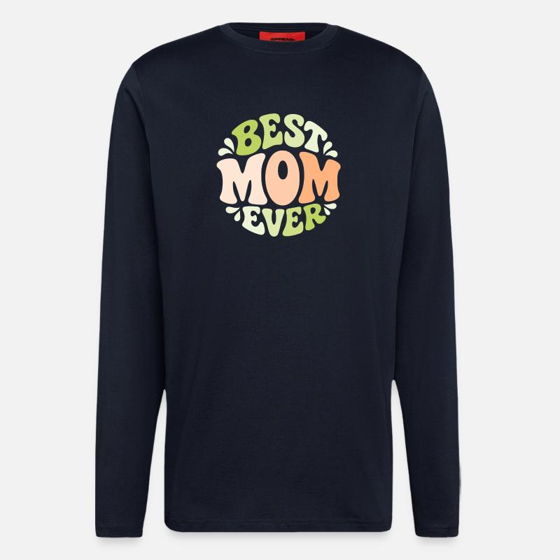 Best Mom Ever Pastell Bubbel-Design - Langarmshirt - made by SPREAD  - DARK NAVY
