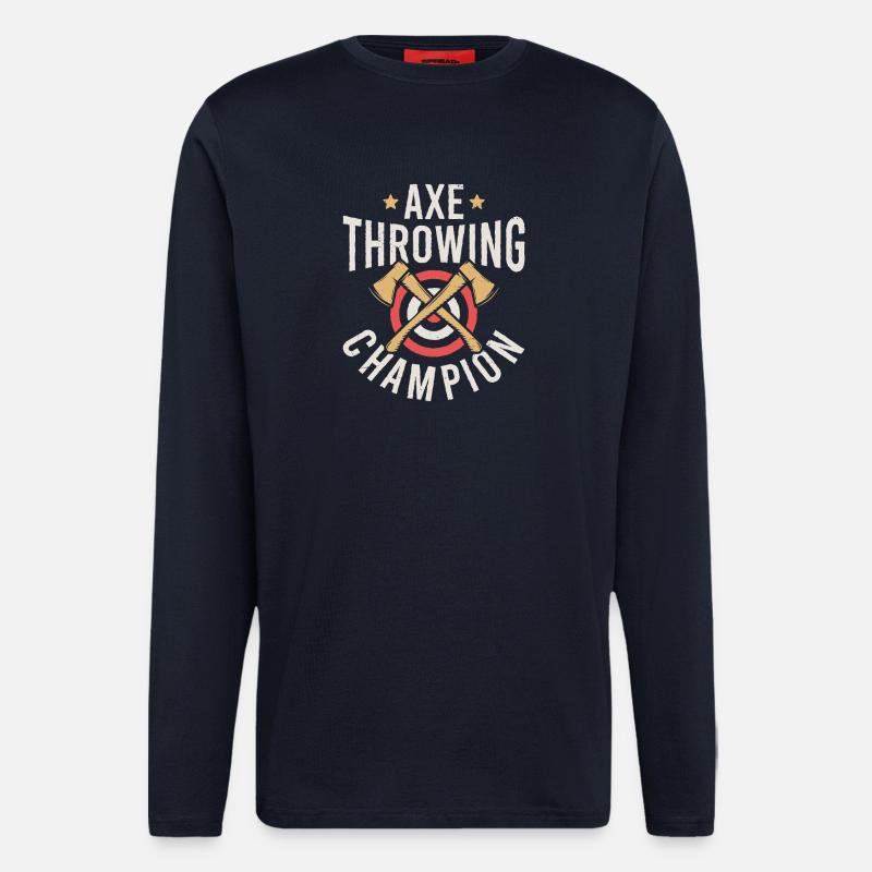 Axtwurf-Champion - Langarmshirt - made by SPREAD  - DARK NAVY