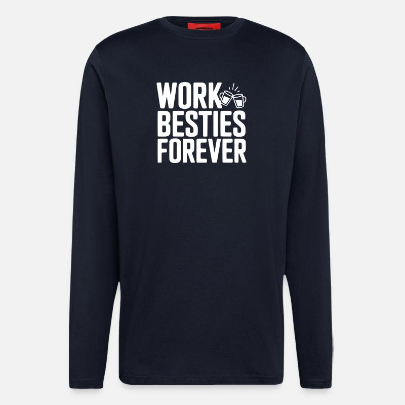 Work Besties Forever - Longsleeve - made by SPREAD  - DARK NAVY