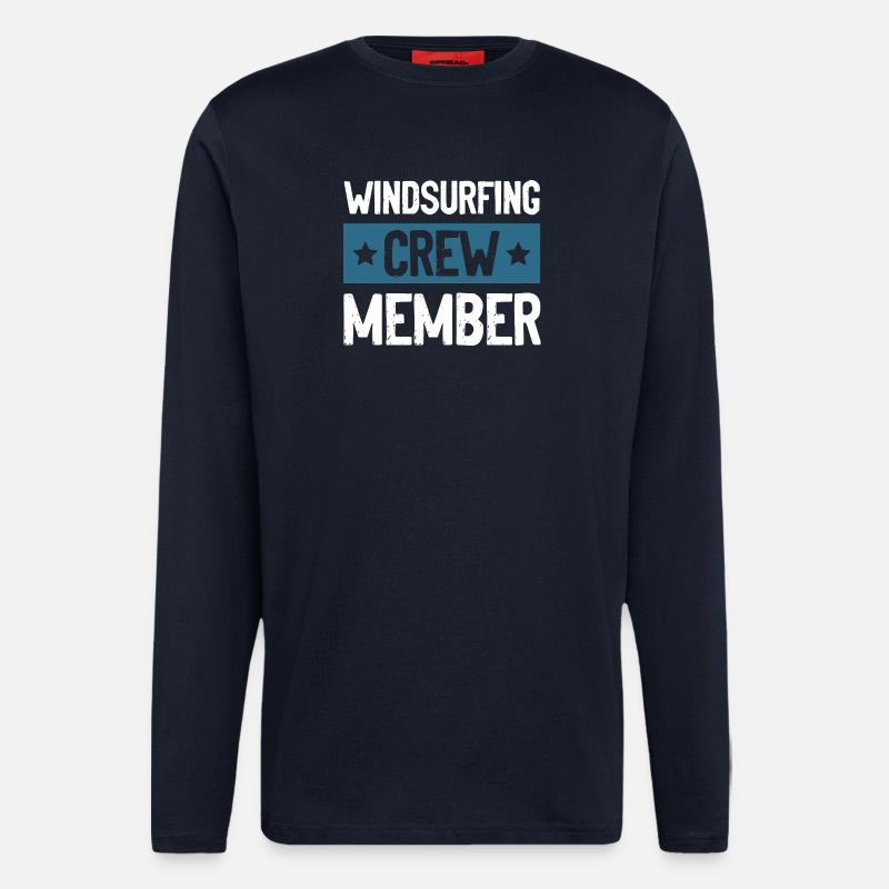 Équipe de lutte - Manches longues bio décontracté fabriqué en UE - DARK NAVY