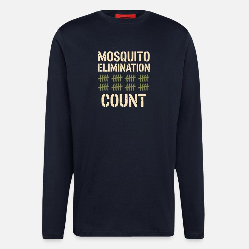 Mosquito Elimination Count Funny Summer - Longsleeve - made by SPREAD  - DARK NAVY