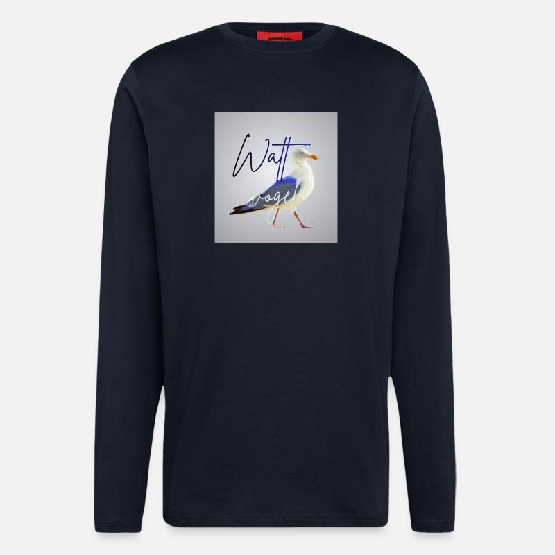 Wattvogel_3 - Langarmshirt - made by SPREAD - DARK NAVY