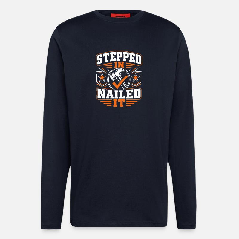Stepdad Handyman Funny Gift - Longsleeve - made by SPREAD  - DARK NAVY
