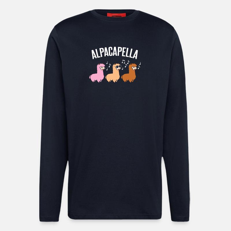 Alpacapella  - Longsleeve - made by SPREAD  - DARK NAVY
