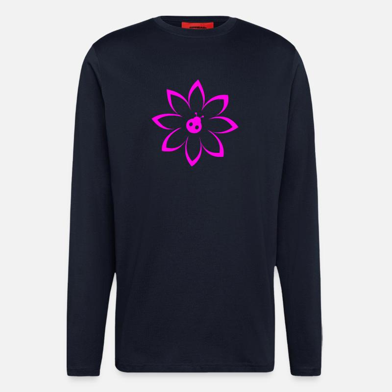 Fleur - Manches longues bio décontracté fabriqué en UE - DARK NAVY
