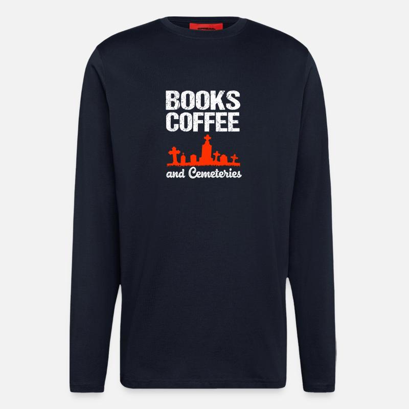 Bestattung Kaffee - Langarmshirt - made by SPREAD  - DARK NAVY