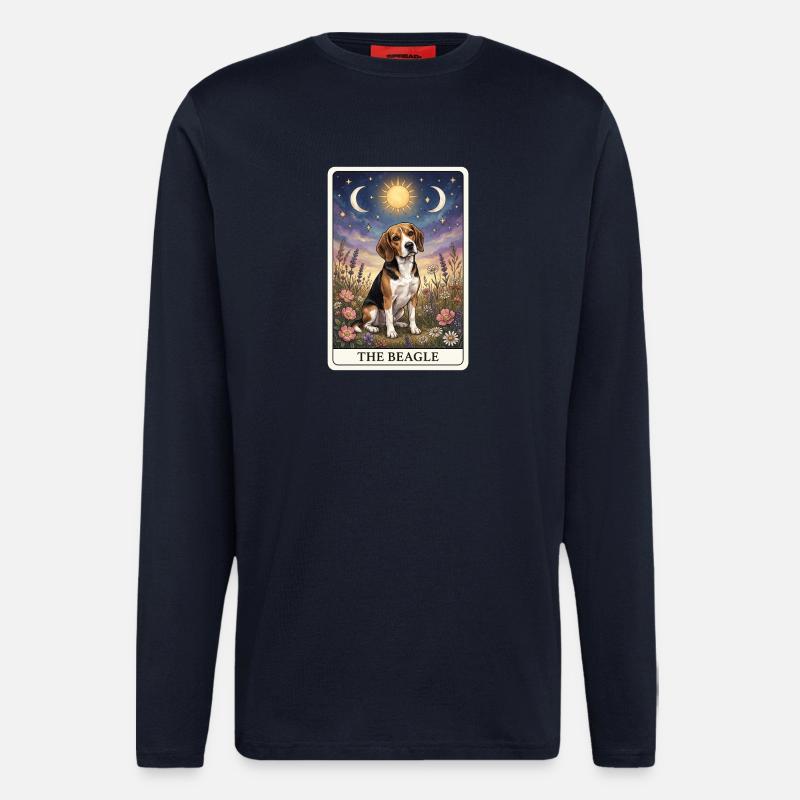 Beagle Tarot Card - Longsleeve - made by SPREAD  - DARK NAVY