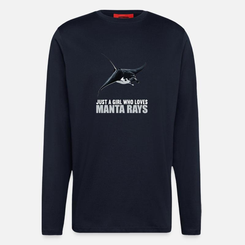 Rochen Mantarochen - Langarmshirt - made by SPREAD  - DARK NAVY