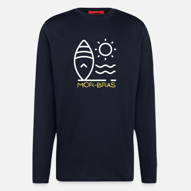 Mor Bras - Manches longues bio décontracté fabriqué en UE - DARK NAVY