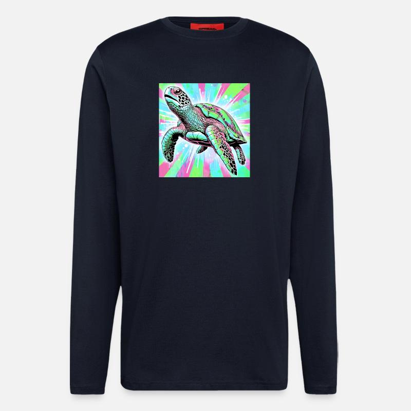Schildkröte - Langarmshirt - made by SPREAD  - DARK NAVY