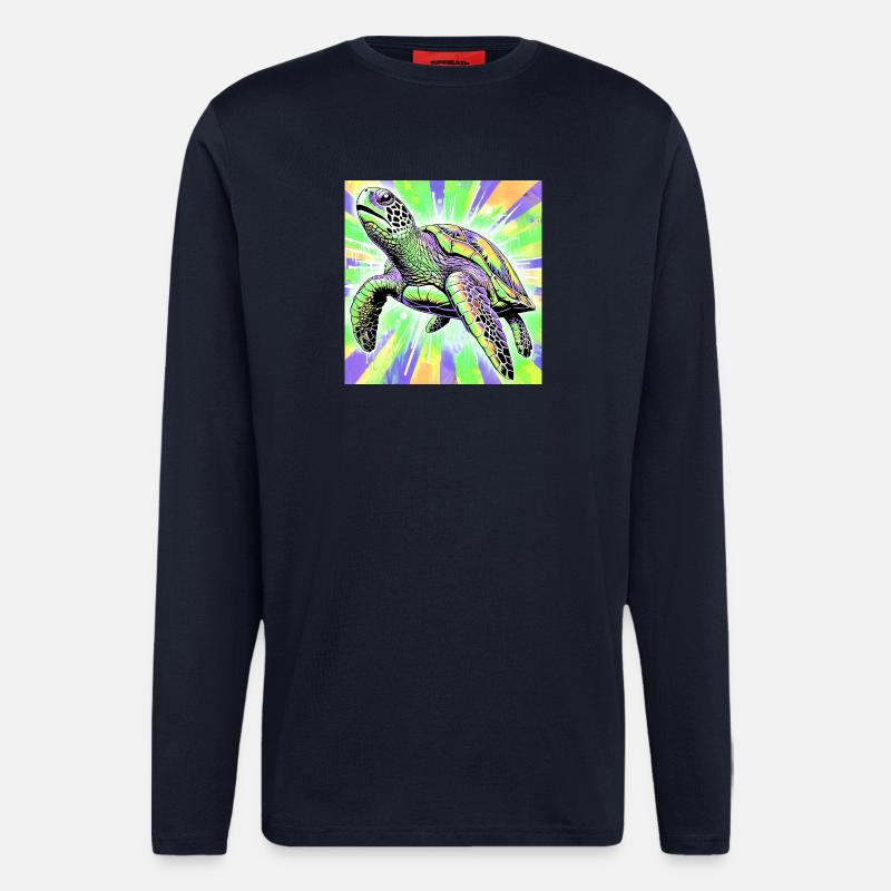 Schildkröte - Langarmshirt - made by SPREAD  - DARK NAVY