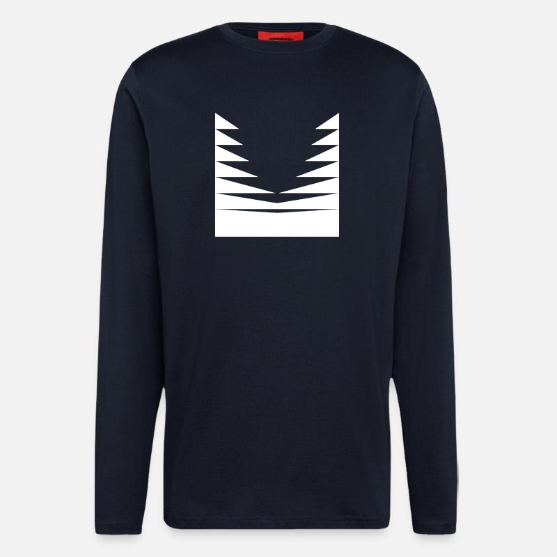 Dreiecks-Musterdesign - Langarmshirt - made by SPREAD  - DARK NAVY