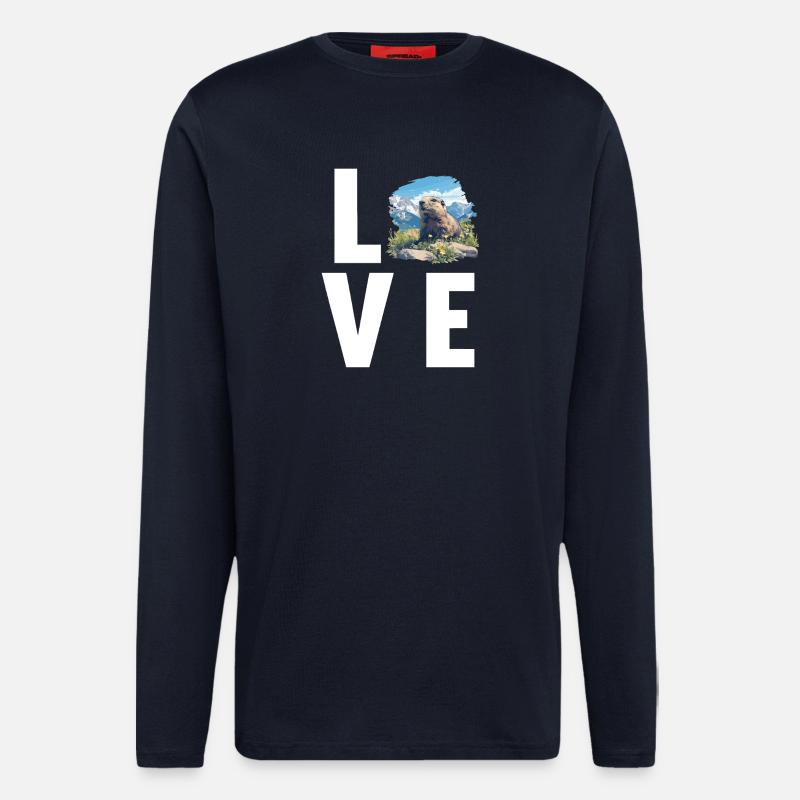Marmots Groundhog - Longsleeve - made by SPREAD  - DARK NAVY