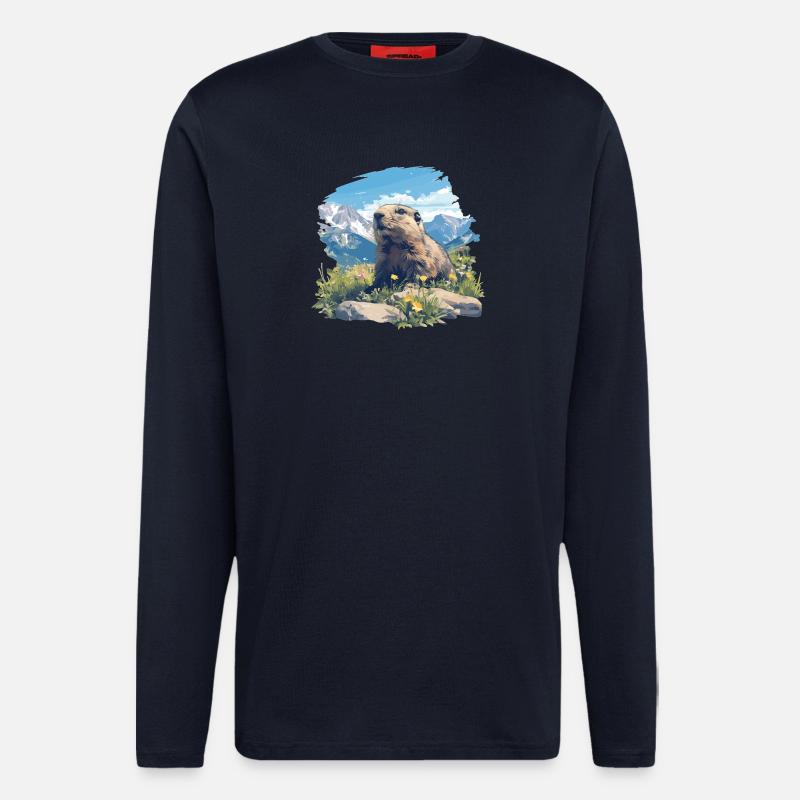 Murmeltiere Murmeltier - Langarmshirt - made by SPREAD - DARK NAVY