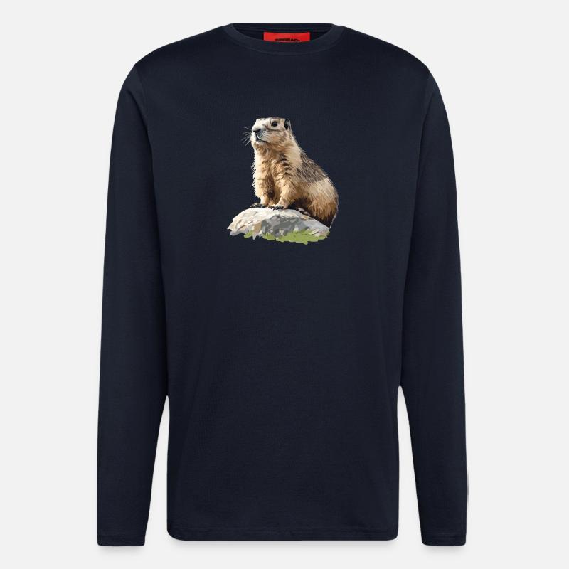 Murmeltiere Murmeltier - Langarmshirt - made by SPREAD  - DARK NAVY
