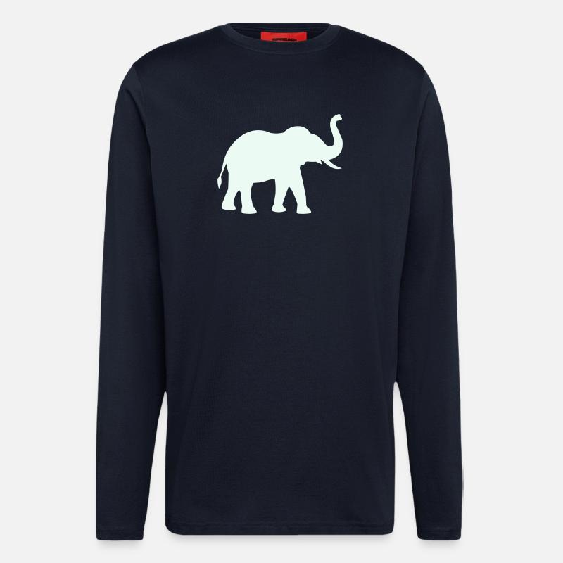 Elephant Silhouette Mint Pastel - Longsleeve - made by SPREAD  - DARK NAVY