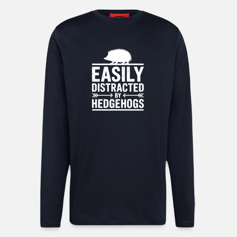 Igel Sprüche Igel Lustiges Igel Geschenk - Langarmshirt - made by SPREAD - DARK NAVY