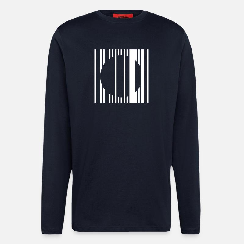Vertical Stripe Circle - Longsleeve - made by SPREAD - DARK NAVY