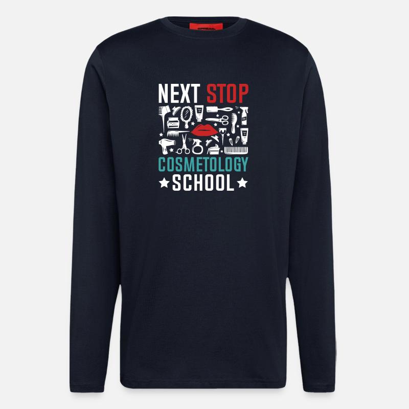 Next stop: Cosmetics School - Longsleeve - made by SPREAD  - DARK NAVY