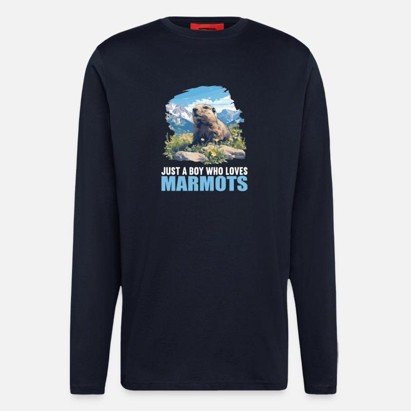 Marmottes Marmotte - Manches longues bio décontracté fabriqué en UE - DARK NAVY