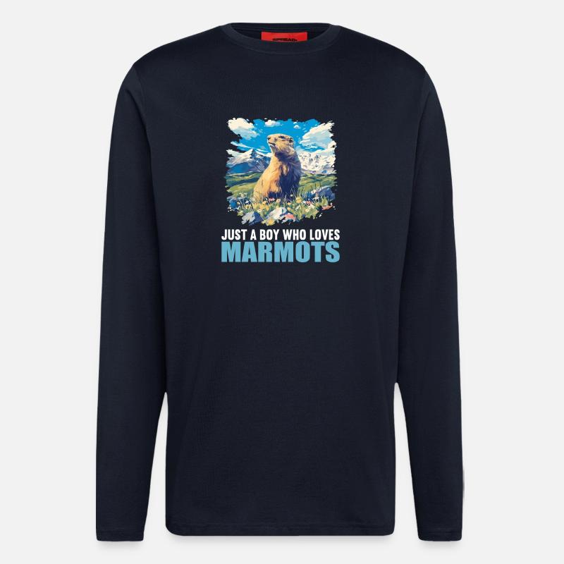 Marmots Groundhog - Longsleeve - made by SPREAD  - DARK NAVY