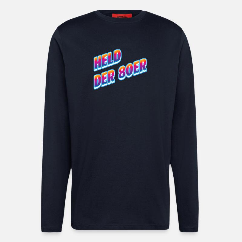 Held der 80er Neon-Retro - Langarmshirt - made by SPREAD - DARK NAVY