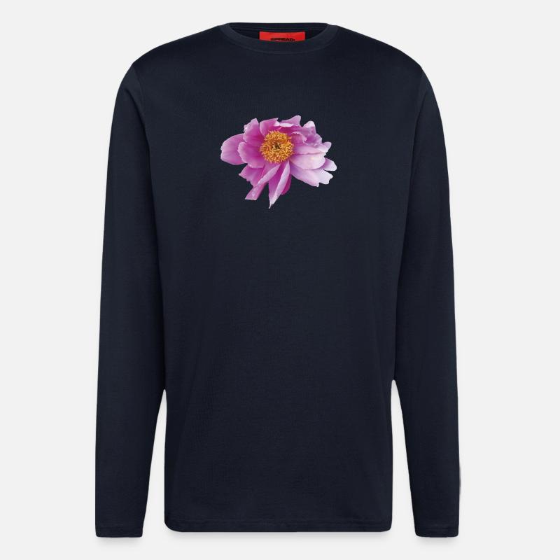 Peony_Dancing_in_Wind - Longsleeve - made by SPREAD - DARK NAVY