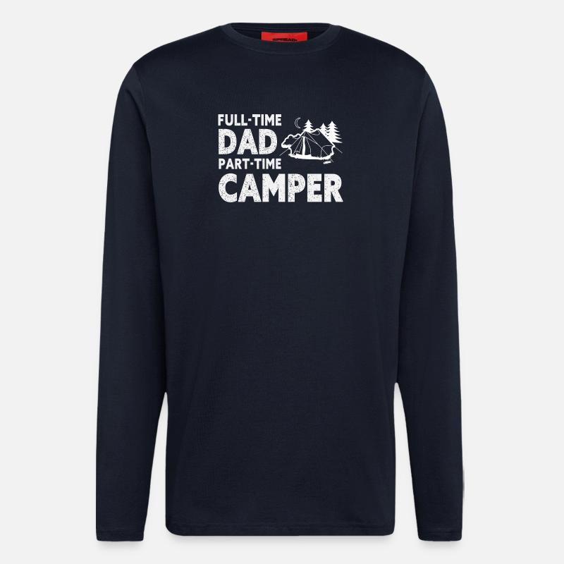 Full-Time Dad Part-Time Camper – Dad Gift - Longsleeve - made by SPREAD - DARK NAVY