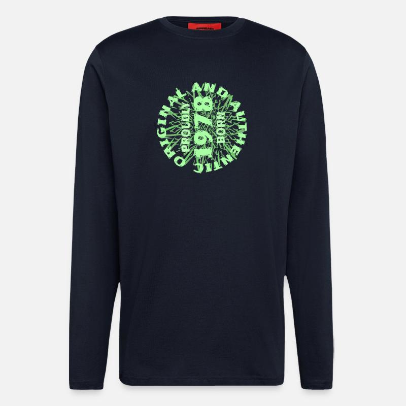 1978 - Manches longues bio décontracté fabriqué en UE - DARK NAVY
