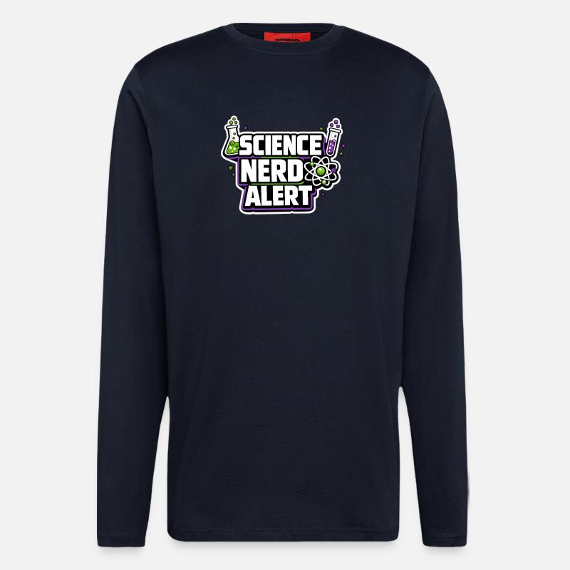 Science Nerd Alert Motive - Longsleeve - made by SPREAD - DARK NAVY